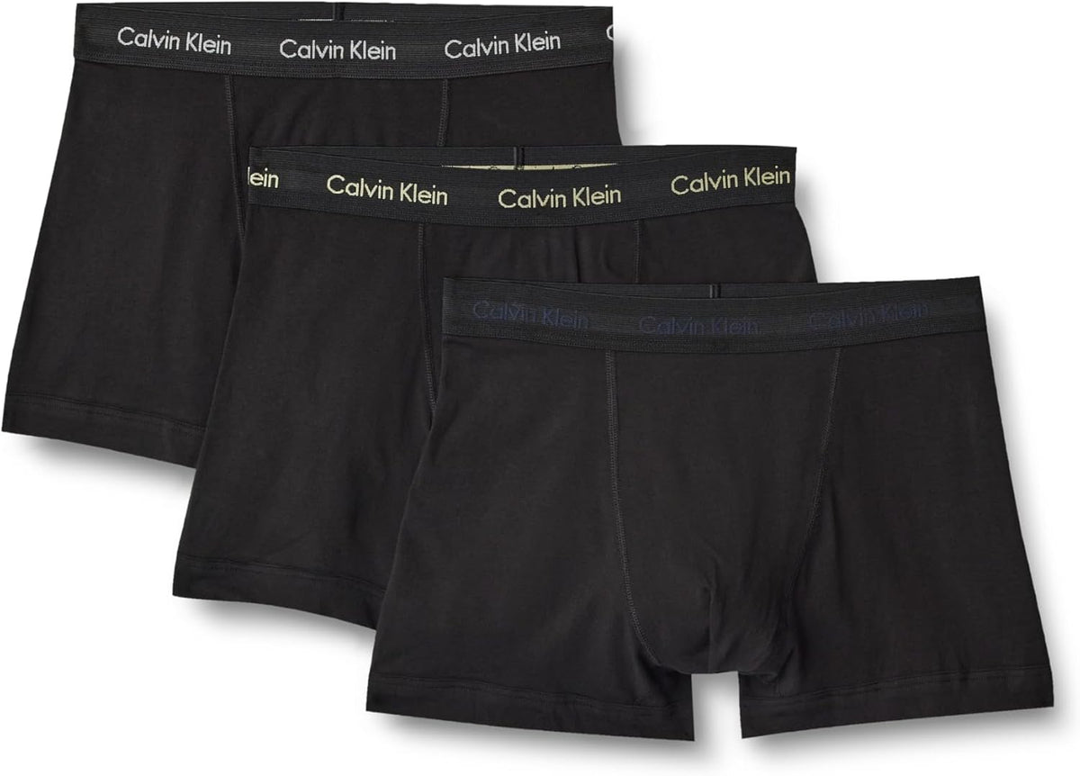 Calvin Klein Herren 3er Pack Boxershorts Trunks mit Logobund