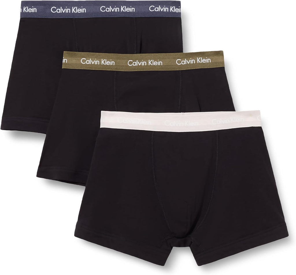 Calvin Klein Herren 3er Pack Boxershorts Trunks mit Logobund