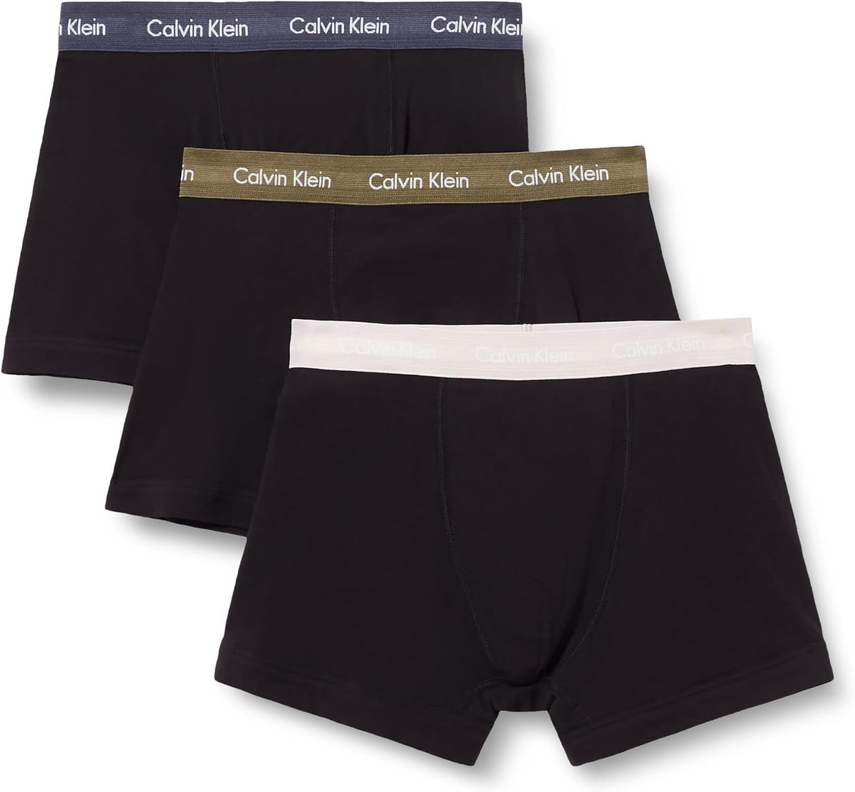 Calvin Klein Herren 3er Pack Boxershorts Trunks mit Logobund
