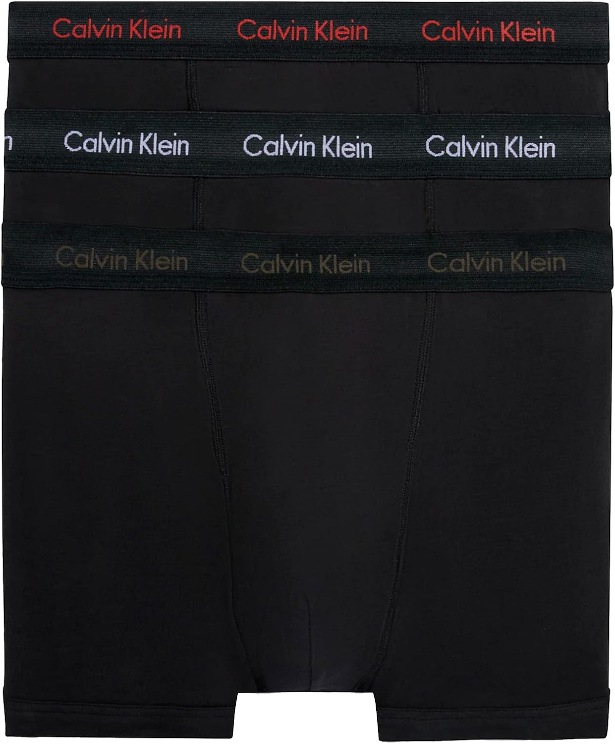 Calvin Klein Herren 3er Pack Boxershorts Trunks mit Logobund