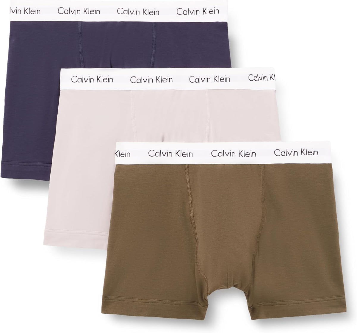Calvin Klein Herren 3er Pack Boxershorts Trunks mit Logobund