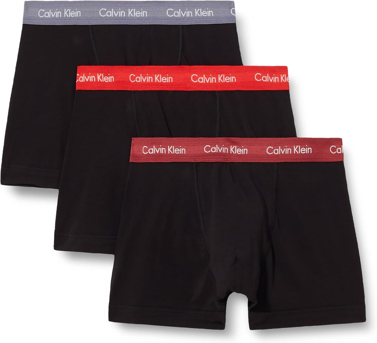 Calvin Klein Herren 3er Pack Boxershorts Trunks mit Logobund