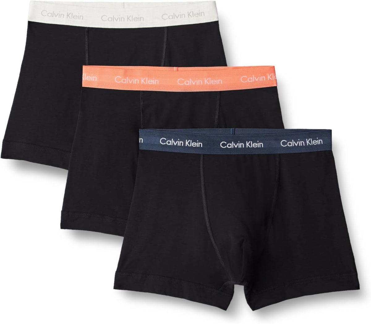 Calvin Klein Herren 3er Pack Boxershorts Trunks mit Logobund