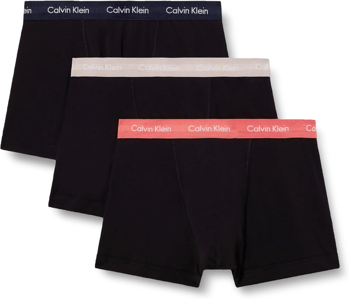 Calvin Klein Herren 3er Pack Boxershorts Trunks mit Logobund