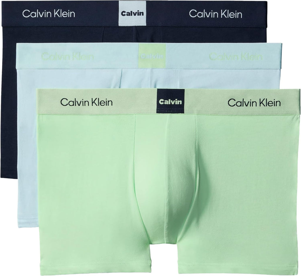 Calvin Klein Herren 3er Pack Boxershorts Trunks mit Logobund
