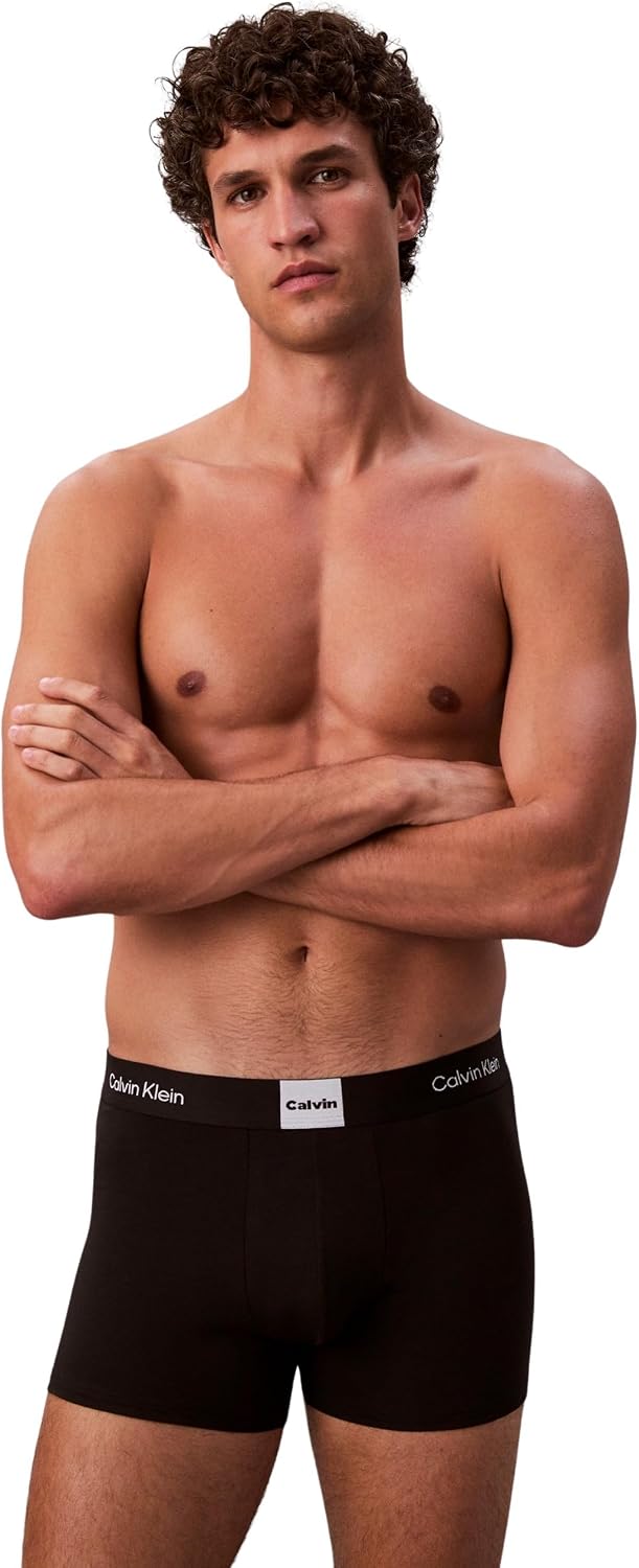 Calvin Klein Herren 3er Pack Boxershorts Trunks mit Logobund