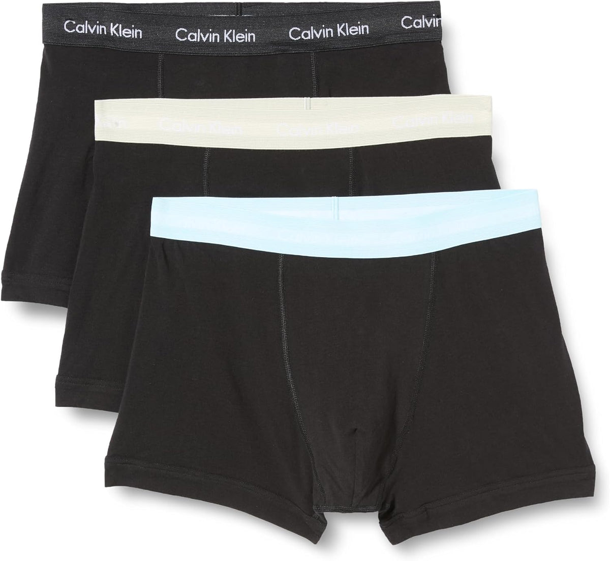 Calvin Klein Herren 3er Pack Boxershorts Trunks mit Logobund