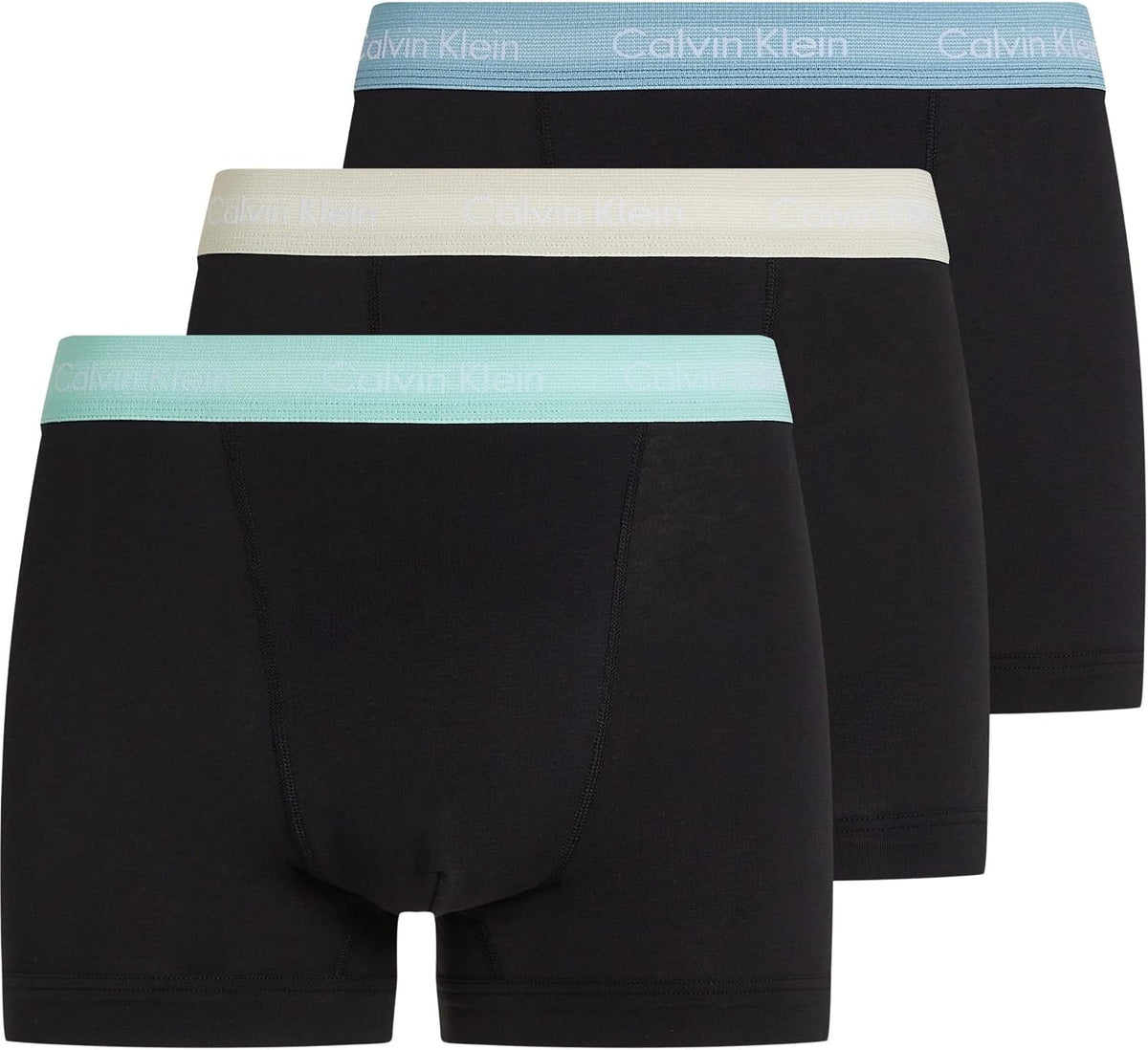Calvin Klein Herren 3er Pack Boxershorts Trunks mit Logobund