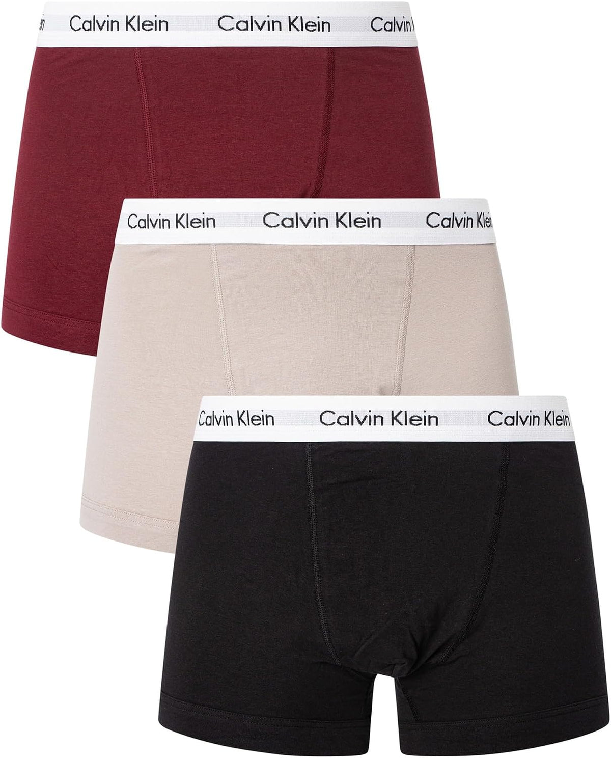 Calvin Klein Herren 3er Pack Boxershorts Trunks mit Logobund
