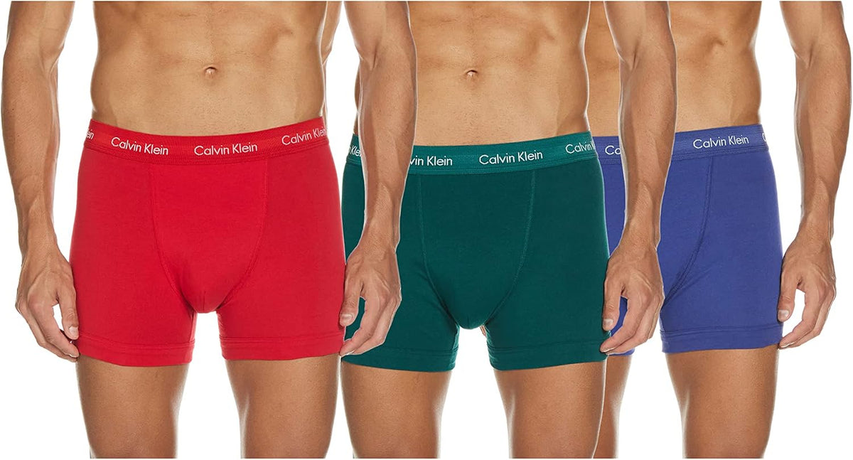 Calvin Klein Herren 3er Pack Boxershorts Trunks mit Logobund