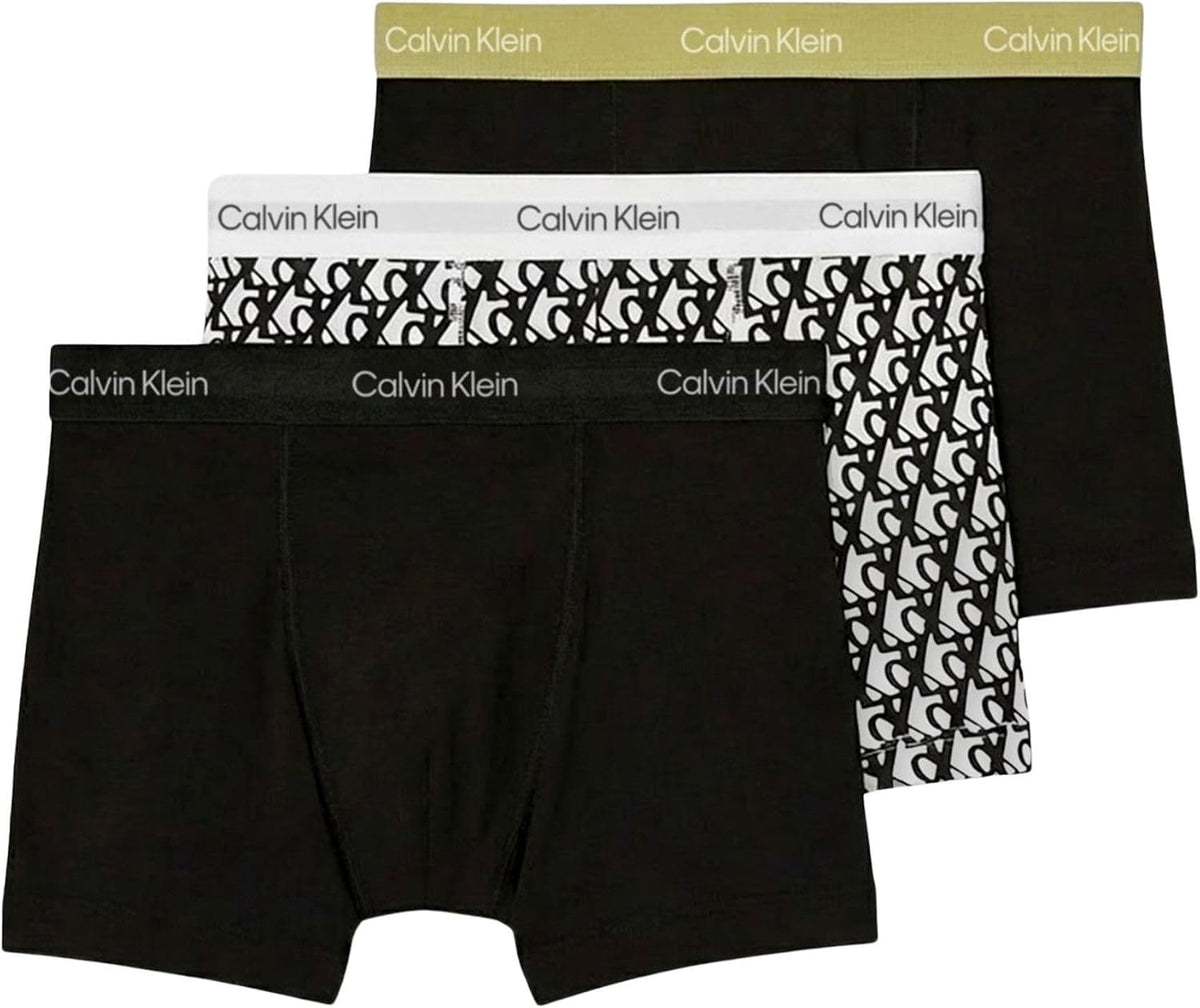 Calvin Klein Herren 3er Pack Boxershorts Trunks mit Logobund