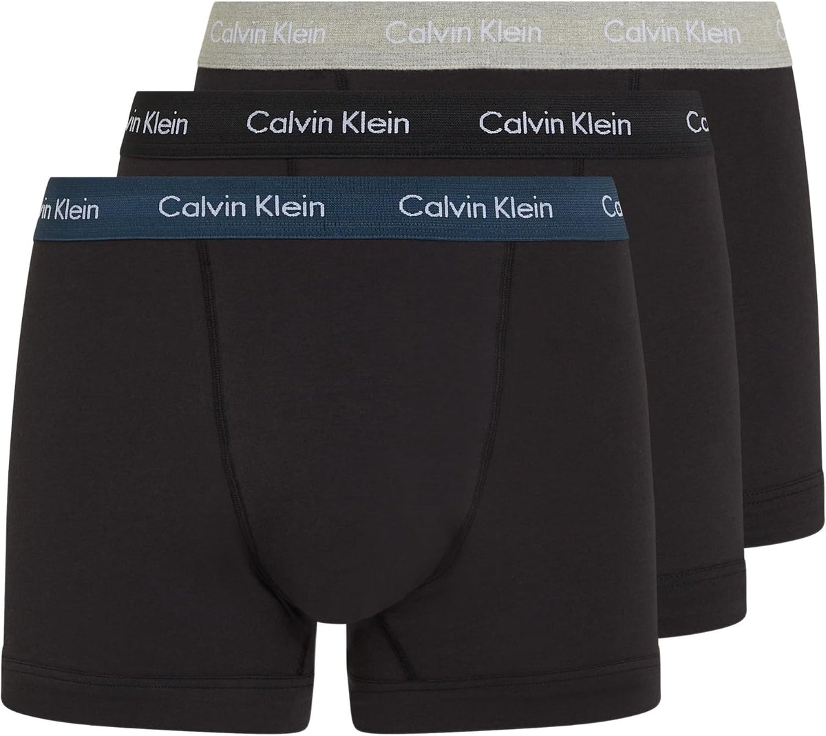 Calvin Klein Herren 3er Pack Boxershorts Trunks mit Logobund