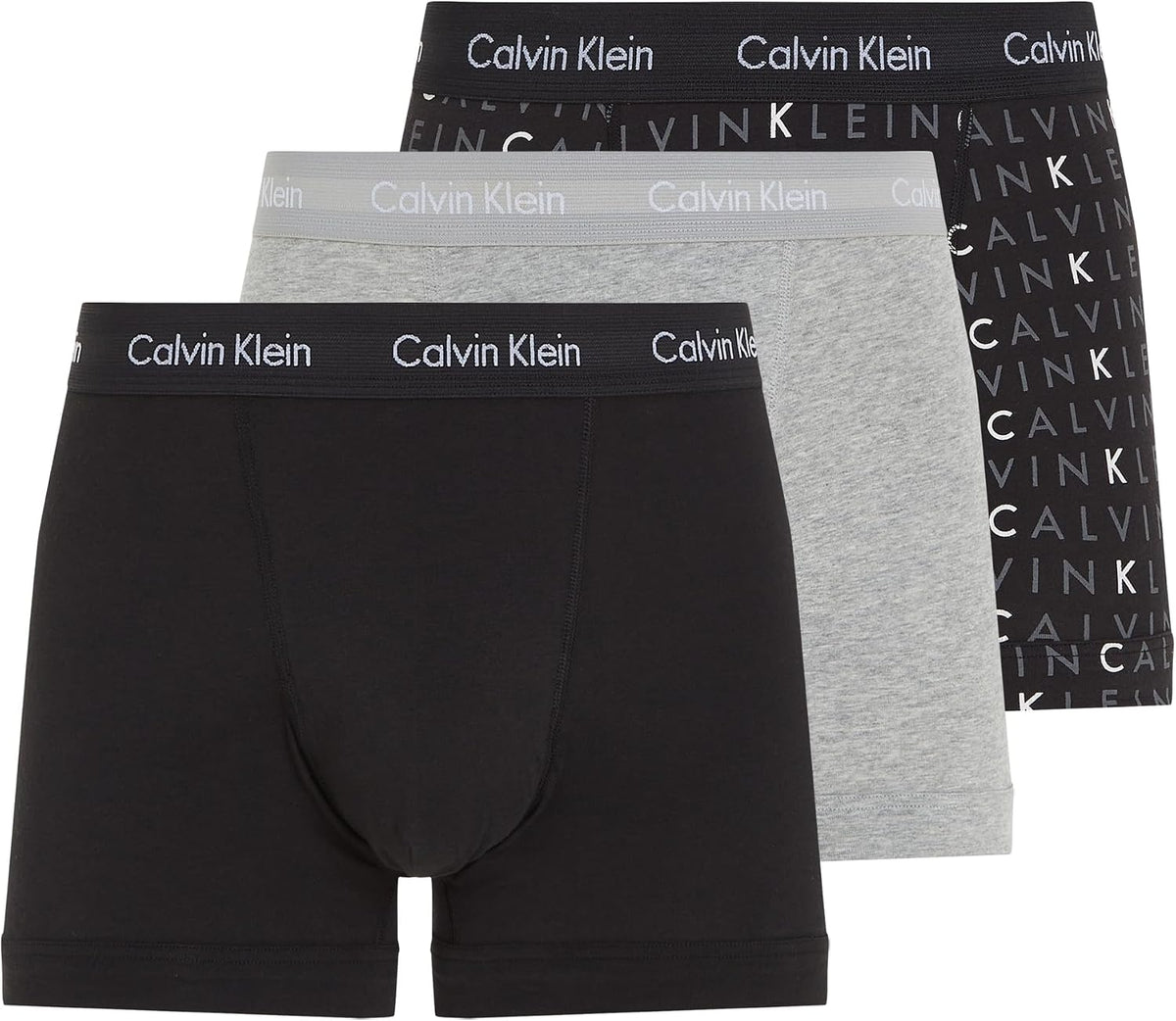 Calvin Klein Herren 3er Pack Boxershorts Trunks mit Logobund