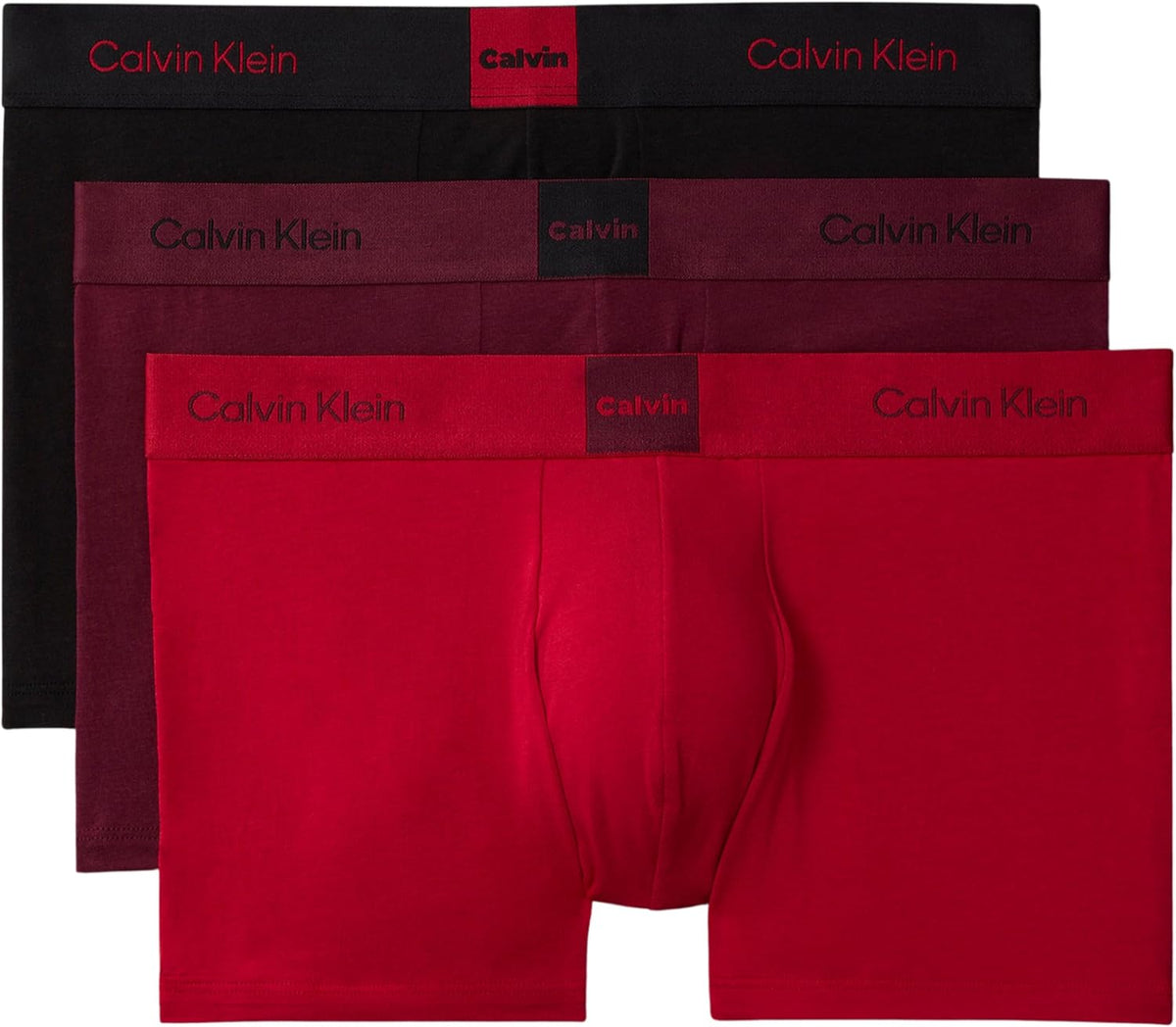 Calvin Klein Herren 3er Pack Boxershorts Trunks mit Logobund