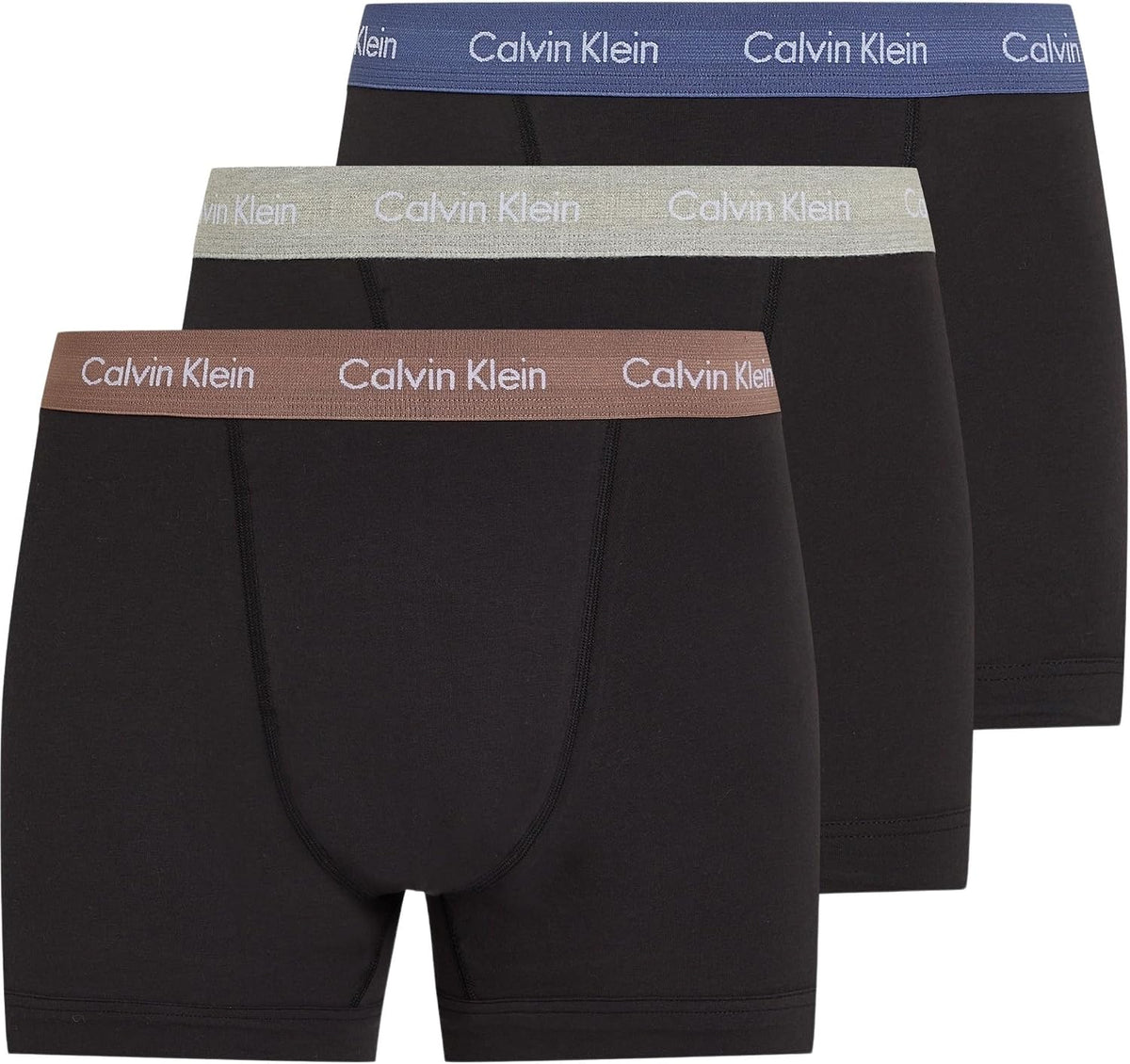 Calvin Klein Herren 3er Pack Boxershorts Trunks mit Logobund