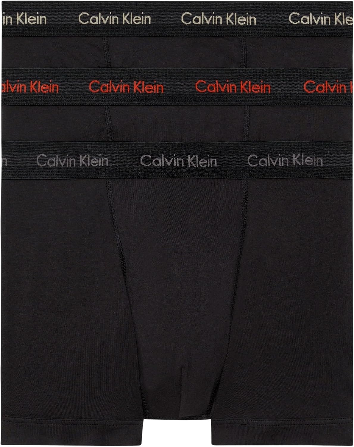 Calvin Klein Herren 3er Pack Boxershorts Trunks mit Logobund