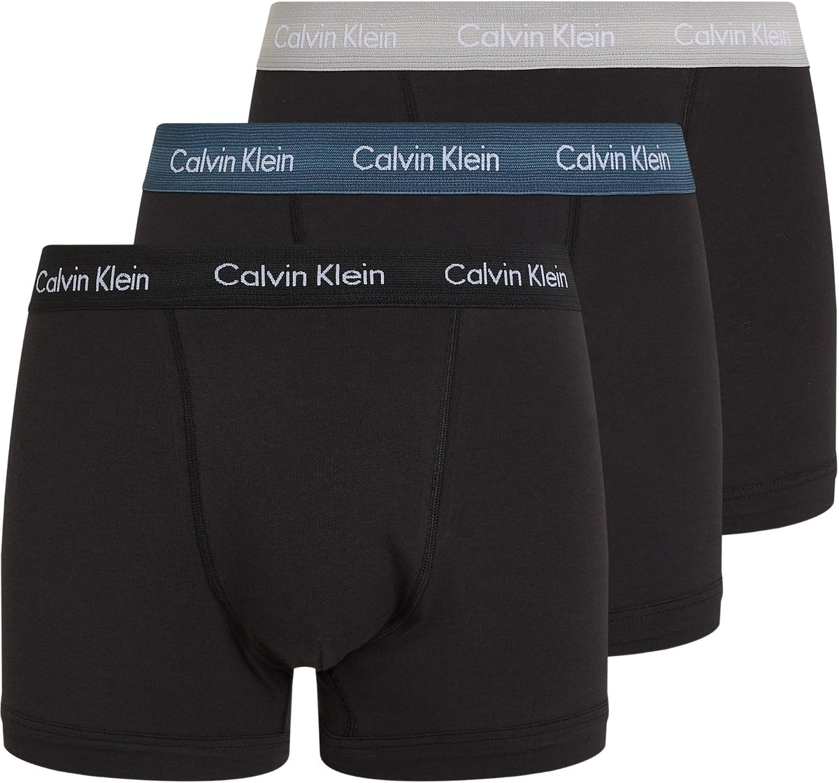 Calvin Klein Herren 3er Pack Boxershorts Trunks mit Logobund